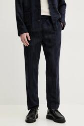 APC A. P. C. gyapjú nadrág pantalon pieter - sötétkék 52