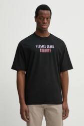 Versace Jeans Couture pamut póló - fekete L - answear - 39 990 Ft