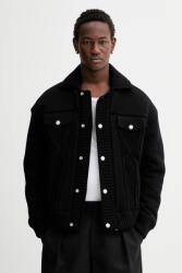 Kenzo rövid kabát Knitted Down Jacket - fekete L