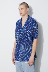 Marcelo Burlon ing Aop Soundwaves Hawaii Shirt - kék L