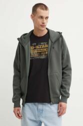 G-Star RAW Cipzáras melegítőfelső kapucnival férfi pamut Premium core - zöld S