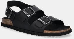 Scholl bőr szandál GASTON - fekete Férfi 46