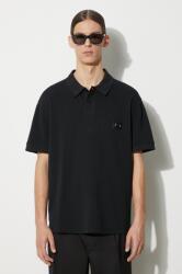 Neil Barrett pamut póló Loose Pierced Nipple Polo - fekete XL