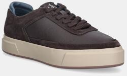 Calvin Klein bőr sportcipő BASKET CUPSOLE LACEUP LTH-NU - barna Férfi 40