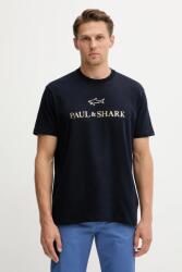 Paul&Shark pamut póló Knitwear - sötétkék M - answear - 39 990 Ft
