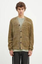 Norse Projects gyapjú kardigán Loki Wool Cotton Rib Cardigan - zöld XL