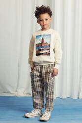 Mini Rodini gyerek nadrág Gingham - bézs 80-86