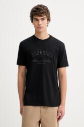 Iceberg pamut póló - fekete S - answear - 39 990 Ft