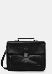 Aeronautica Militare bőr táska 38, 5 x 29, 5 x 15, 5 cm - fekete Univerzális méret