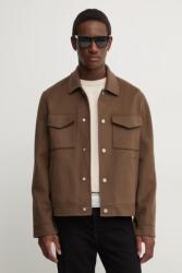 Nanushka gyapjú ingkabát RHYS - barna M