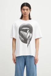 Fiorucci pamut póló Mouth Print Boxy - fehér XS