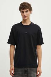 APC A. P. C. pamut póló t-shirt boxy micro logo GOTS - fekete S - answear - 37 990 Ft