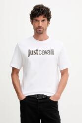 Just Cavalli pamut póló - fehér XL - answear - 31 990 Ft