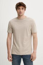 Marc O'Polo póló vászonkeverékből - barna XL