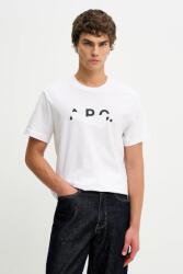 APC A. P. C. pamut póló T-SHIRT MANCHES COURTES TACHE BLANCHE - fehér M