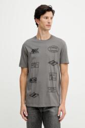 Giorgio Armani pamut póló - szürke S - answear - 18 990 Ft