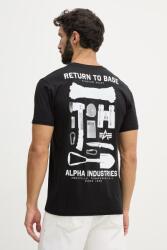 Alpha Industries pamut póló Return To Base - fekete XXL