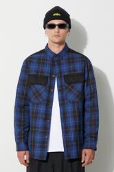 Neil Barrett rövid kabát LOOSE BICOLOR FLAP POCKET PADDED - kék M