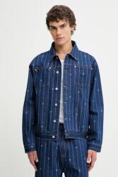 Drôle de Monsieur farmerdzseki La veste Denim Monogramme - kék XL