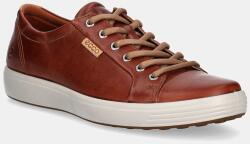 Ecco bőr sportcipő Soft 7 Shoe Lace Up - barna Férfi 40