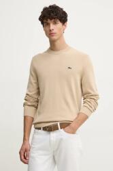Lacoste férfi pamut pulóver - bézs XL