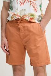 Pepe Jeans vászon rövidnadrág RELAXED LINEN SMART SHORTS - narancssárga 30