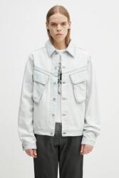 Marcelo Burlon farmerdzseki Bleach Denim Cargo Jacket Light Blue No - kék XL