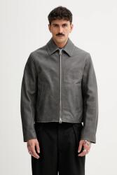 Kenzo bőrdzseki - szürke XL