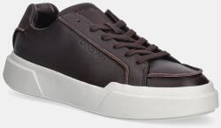 Calvin Klein bőr sportcipő CHUNKY CUPSOLE LACE UP LTH PINCH - barna Férfi 41