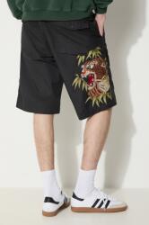 Maharishi rövidnadrág férfi pamuttal Maha Tiger Loose Snoshorts - fekete M