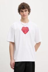 Fiorucci pamut póló Lollipop Heart Print Boxy Fit T-Shirt - fehér L