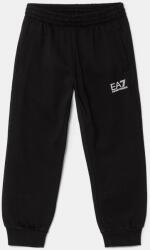 EA7 Emporio Armani gyerek pamut melegítőnadrág - fekete 150 - answear - 24 990 Ft