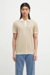 Filling Pieces pamut póló Knit Polo - bézs XXL