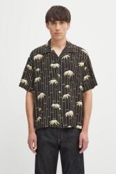 Visvim selyem ing copa shirt s/s bamboo - fekete L