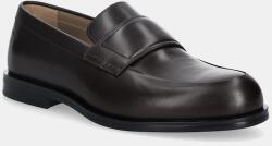 Calvin Klein bőr mokaszin ESS RUBBER BAND LOAFER LTH - barna Férfi 41