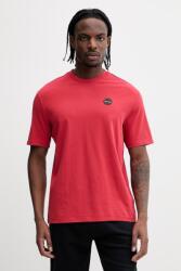 Napapijri pamut póló S-Badge - piros S