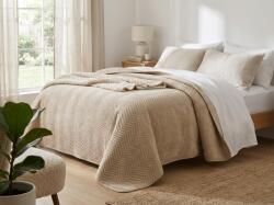  Bézs bársony ágytakaró ARROW VELVET Méret: 200 x 220 cm