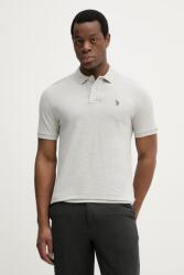 U. S. Polo Assn U. S. Polo Assn. pamut póló DHM PIQUE - szürke L