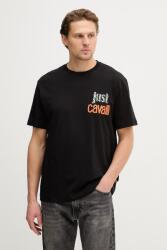 Just Cavalli pamut póló - fekete S - answear - 49 990 Ft