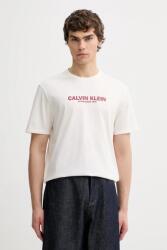 Calvin Klein pamut póló - bézs S - answear - 15 990 Ft