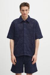 Daily Paper ing Lace Shield Ss Shirt - sötétkék M