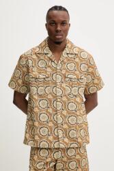 Drôle de Monsieur férfi pamut ing La Chemise Paisley - barna M