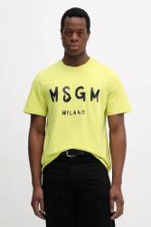 MSGM pamut póló - zöld M - answear - 26 990 Ft