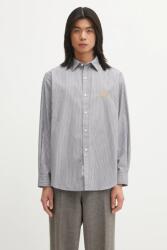 Aries pamut ing Stripe Poplin Classic - szürke M