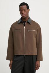 Nanushka gyapjú ingkabát MALACHI - barna L