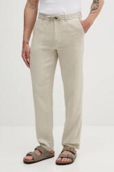 Lindbergh nadrág vászonkeverékből - bézs M