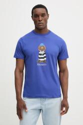 Hackett London pamut póló - lila L - answear - 31 990 Ft