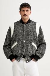 Kenzo bomber dzseki gyapjú keverékből Wool Varsity Jacket - fekete XL