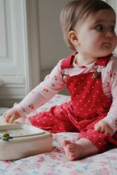 Konges Sløjd gyerek pamut nadrág NOLA OVERALLS GOTS - piros 104