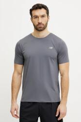 New Balance futós póló Race Day - szürke L